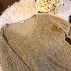 Gold Anthropologie Sweater